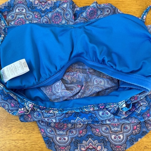 Beach House Bikini UPF 50 Portia Mesh Layer Tankini Top Boho Chic, Size M - Picture 7 of 9